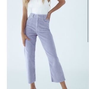 ZARA lavender corduroy pants size 8/40